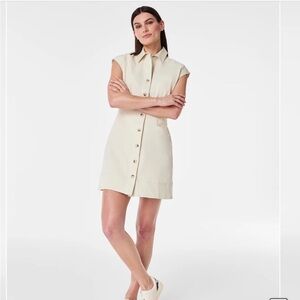 SPANX Stretch Twill Utility Button Dress w/pockets 1X